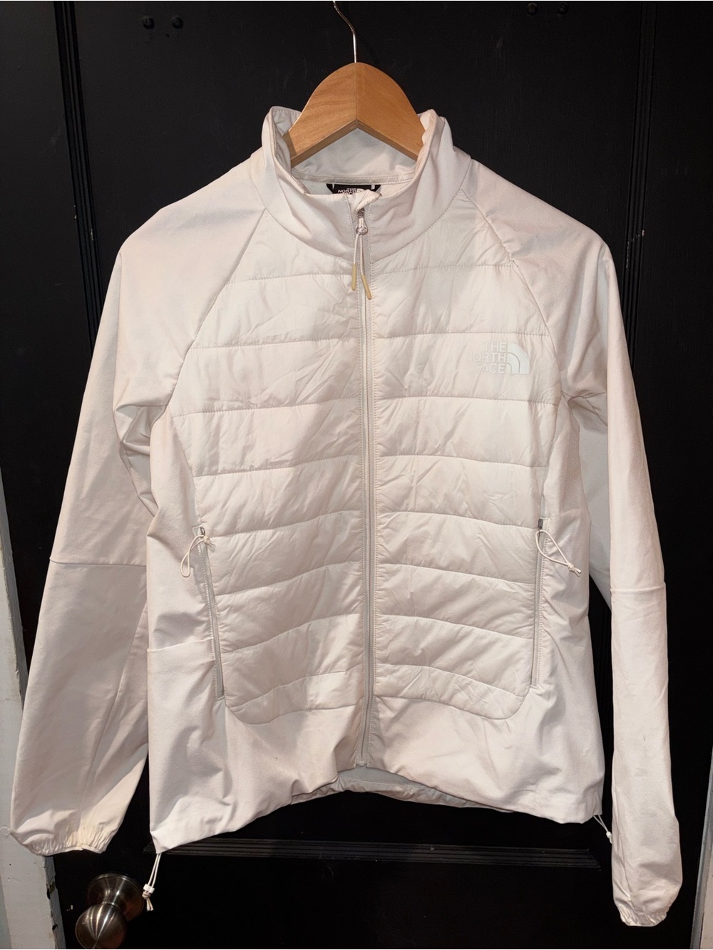 The North Face Cream Quilted Puffer Wind Wall Hybrid Jacket Women’s Size M